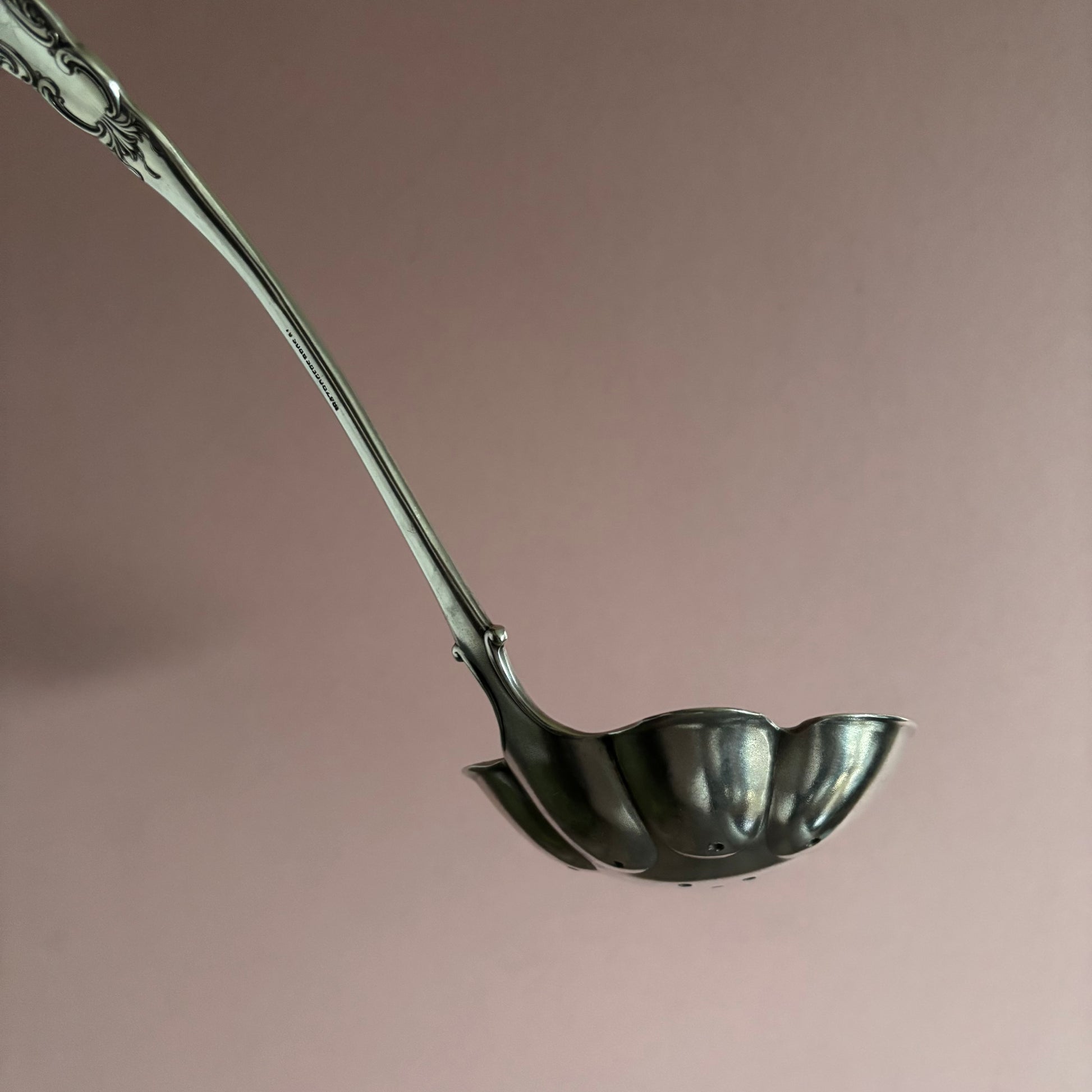 Antique Silver Plate Long Perforated Ladle | Rogers Brothers