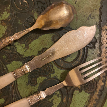 Antique Silver and Mother Of Pearl Cutlery | The Urban Vintage Affair