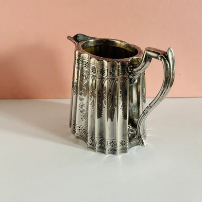Antique Engraved Sliver Plate Creamer