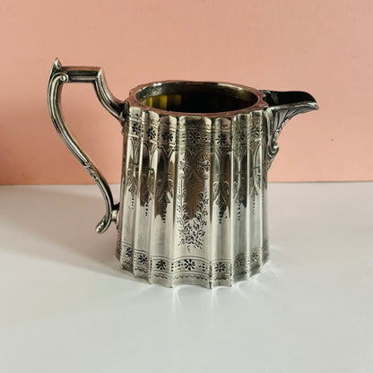 Antique Engraved Sliver Plate Creamer