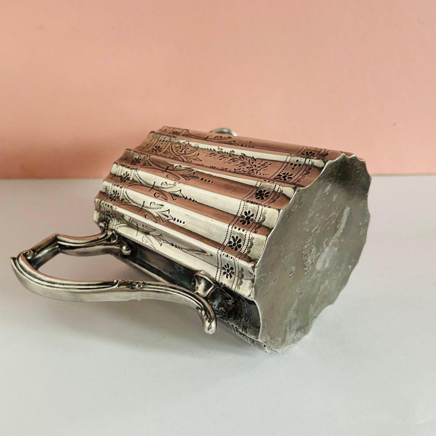 Antique Engraved Sliver Plate Creamer