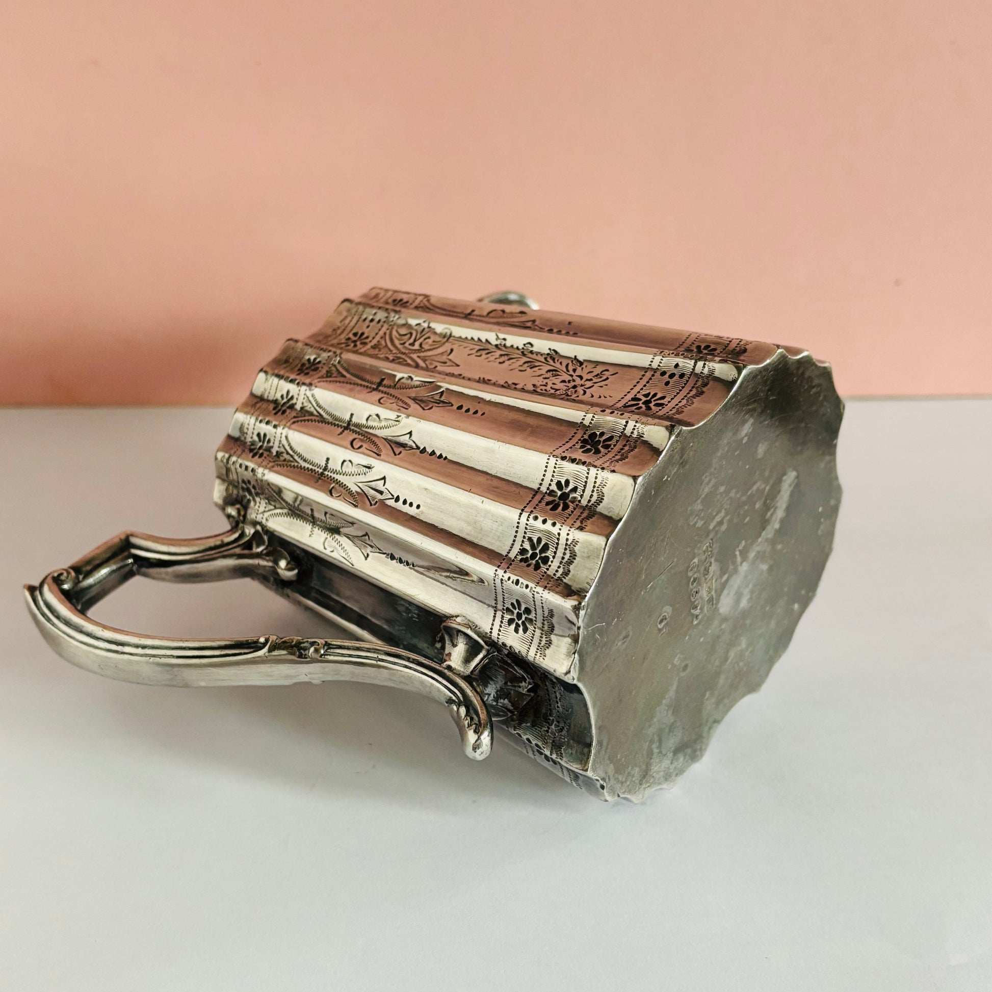 Antique Engraved Sliver Plate Creamer