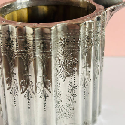 Antique Engraved Sliver Plate Creamer