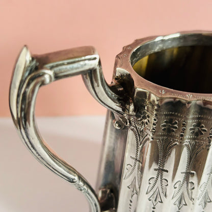 Antique Engraved Sliver Plate Creamer