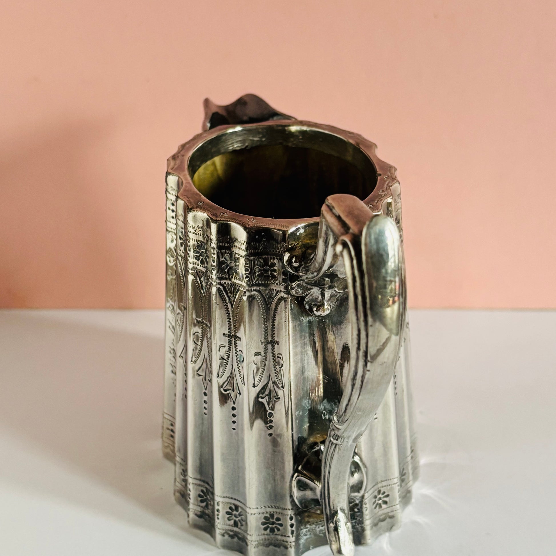 Antique Engraved Sliver Plate Creamer