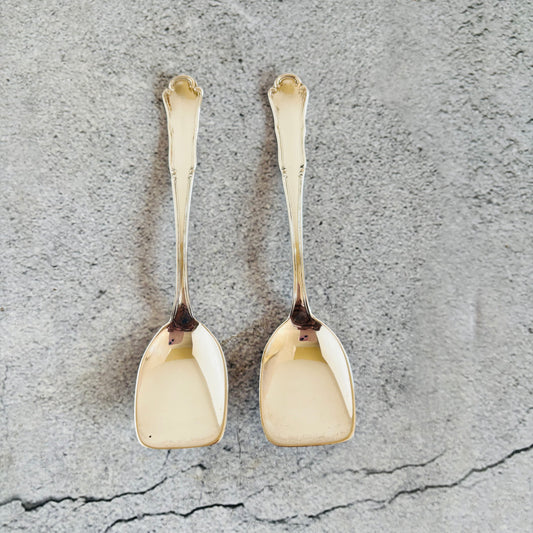 Silver Ice Cream Spoons Italian silver 800 | The Urban Vintage Affair
