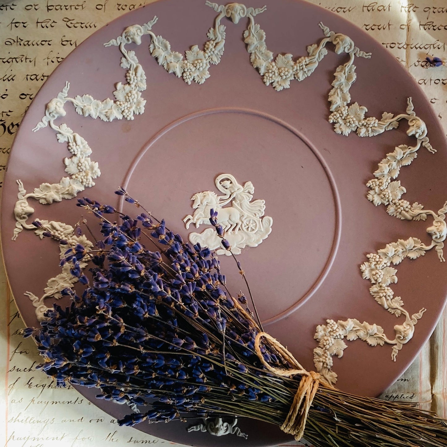 Vintage Lilac Wedgwood Jasperware Plate