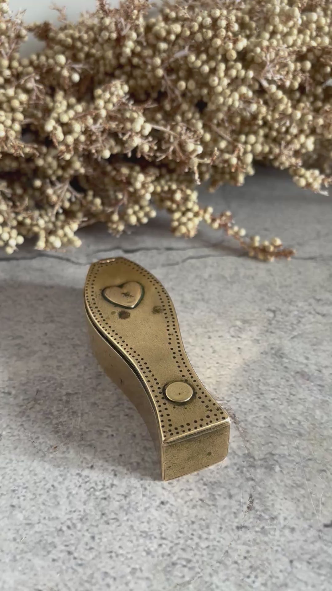 Antique Brass Dutch Coffin Puzzle Snuff Box | Rare Collectors Piece