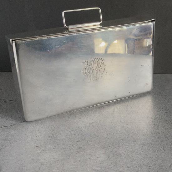 Antique Silver Hunting Sandwich Box | The Urban Vintage Affair