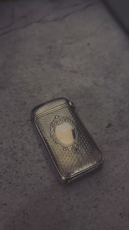 The Mixologist Abi  - Antique Silver French Vesta Case