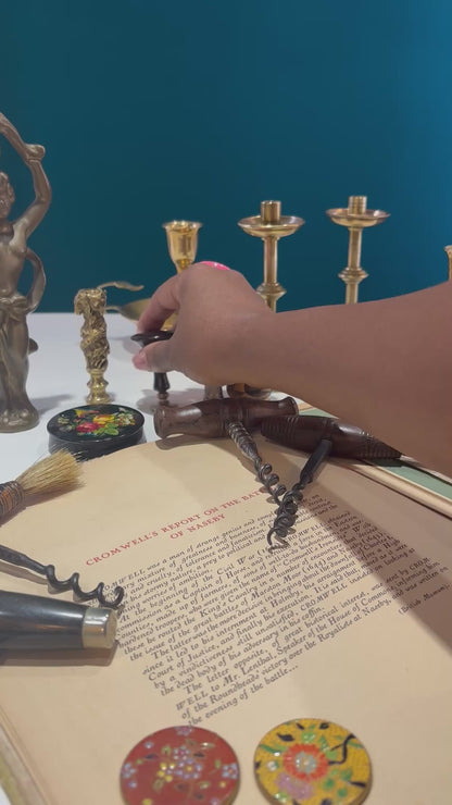 Georgian Treen Lignum Vitae Wax Seal Monogrammed Letter G