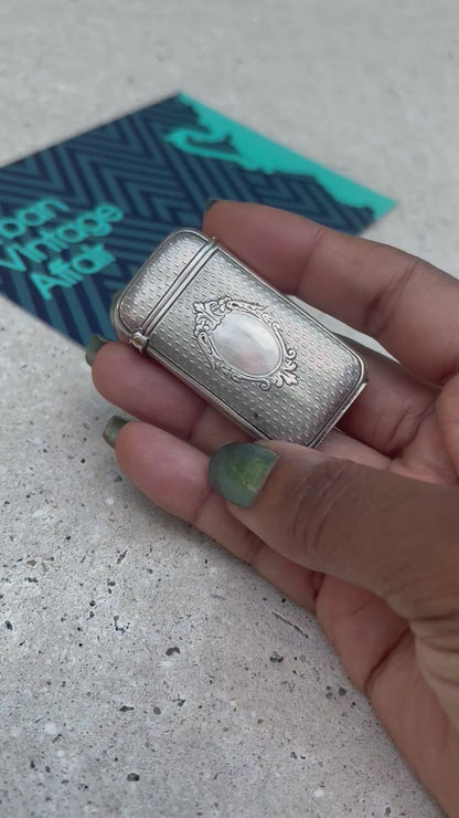 The Mixologist Abi  - Antique Silver French Vesta Case