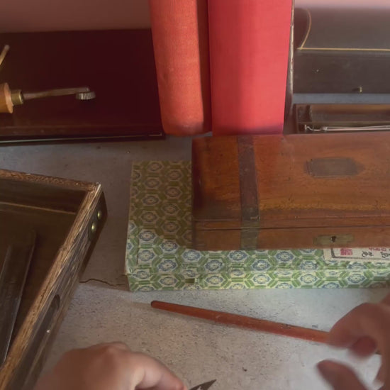 Vintage Printing Stamps & Ink Set 