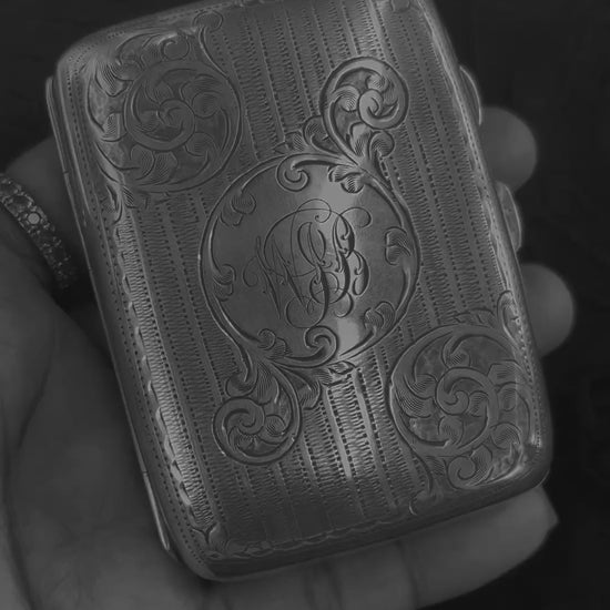 Antique Silver Case Beautiful Engraving  | The Urban Vintage Affair