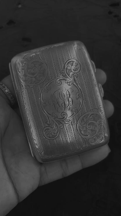 Antique Silver Case Beautiful Engraving  | The Urban Vintage Affair
