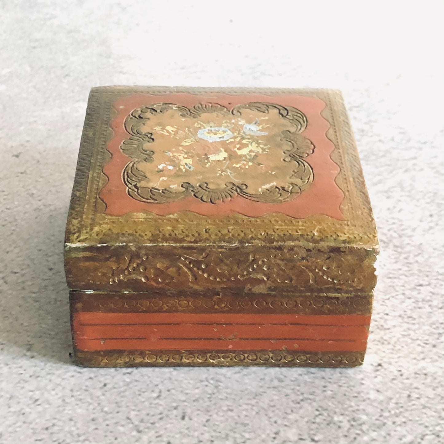 Vintage Paper Mache Box | Traditional Italian Florentine Design