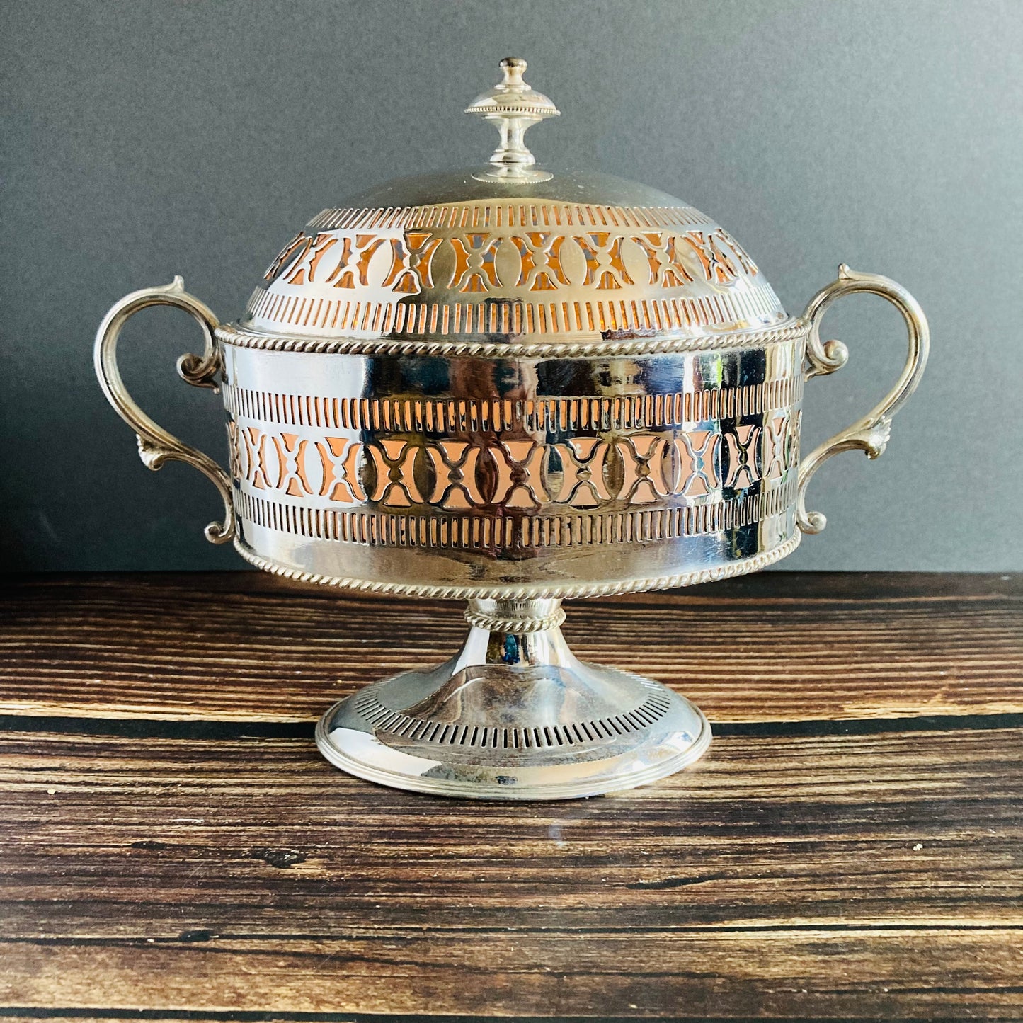 Antique Silver Trophy Shaped Pierced Lidded Potpourri Dish 