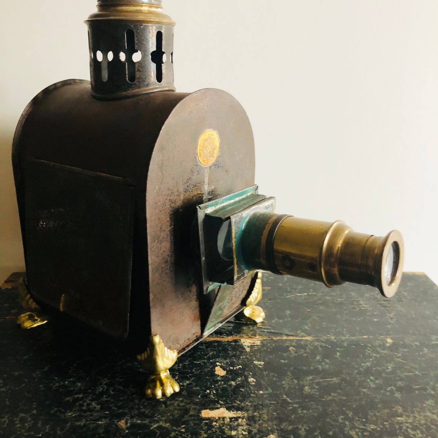 Antique Magic Lantern and Glass Slides 