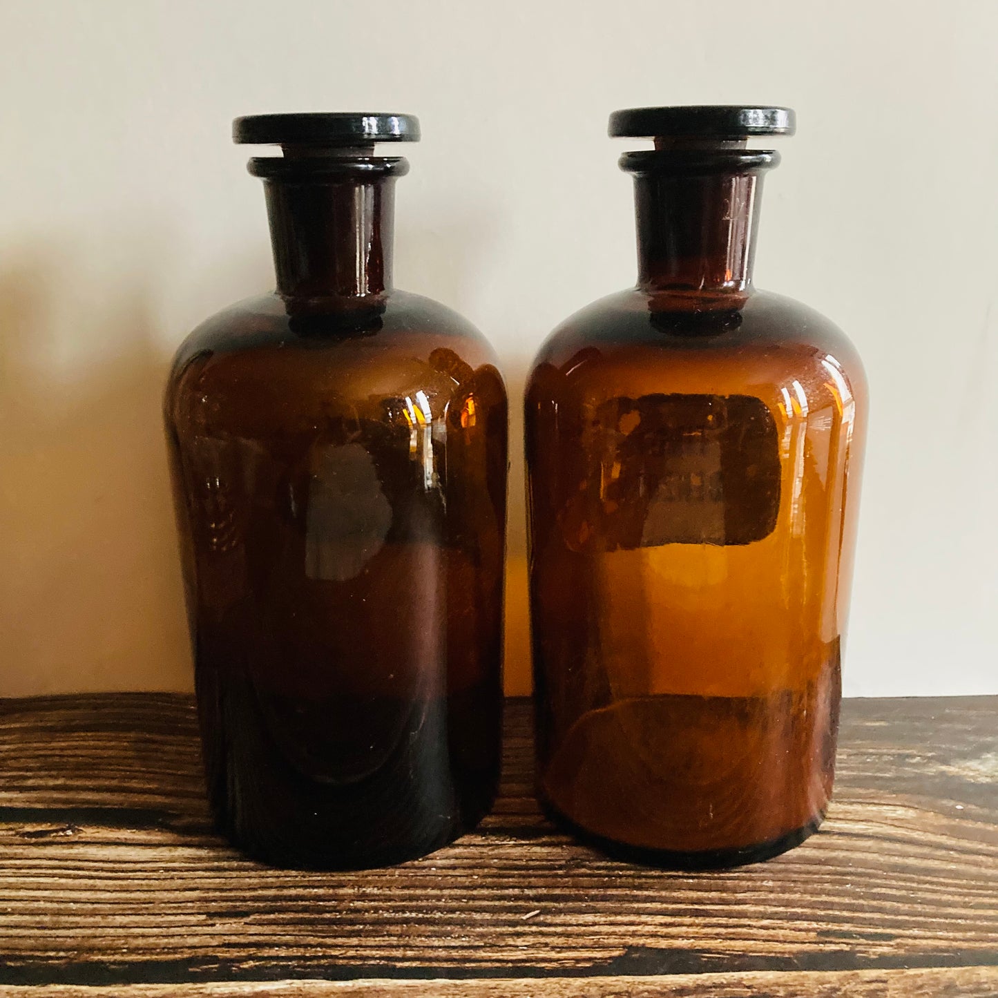 Amber Glass Apothecary German Pharmacy Chemist Bottles