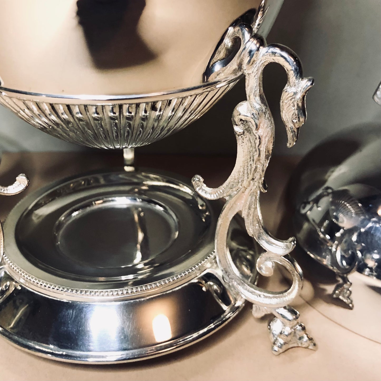 The Groom Heidi - Victorian Silver Egg Coddler with Hen Finial