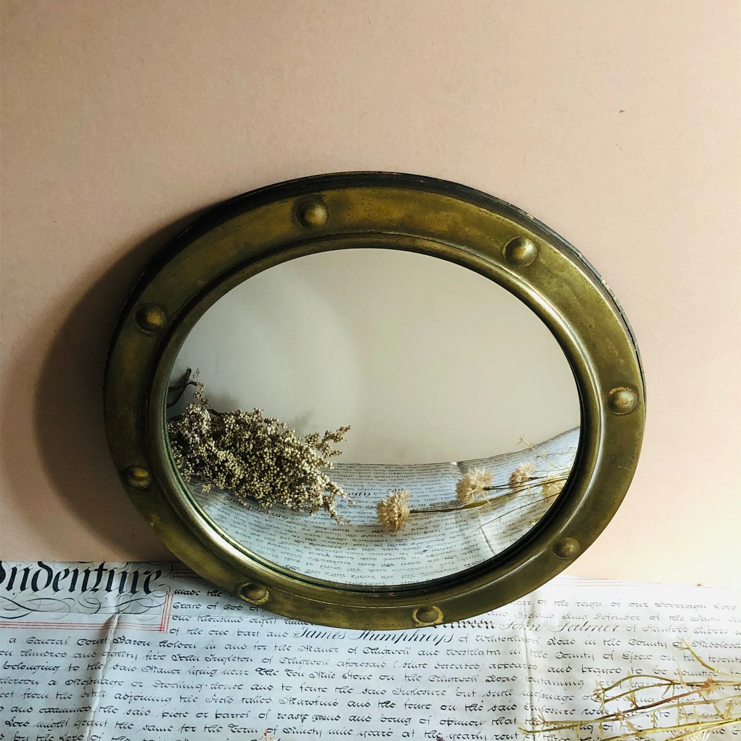 The Skater Beccy - Vintage Porthole Mirror