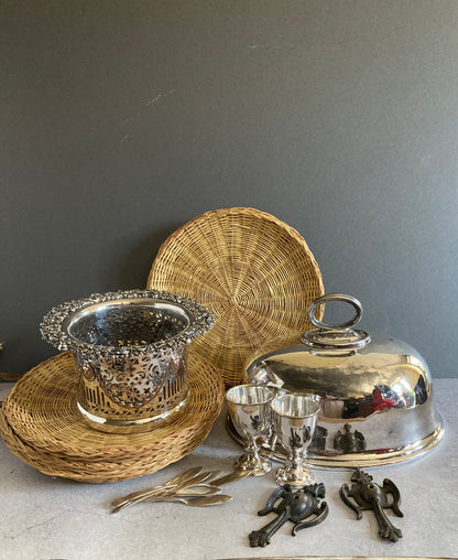 Antique Silver Cloche Victorian Food Cover Vegetable Cloche