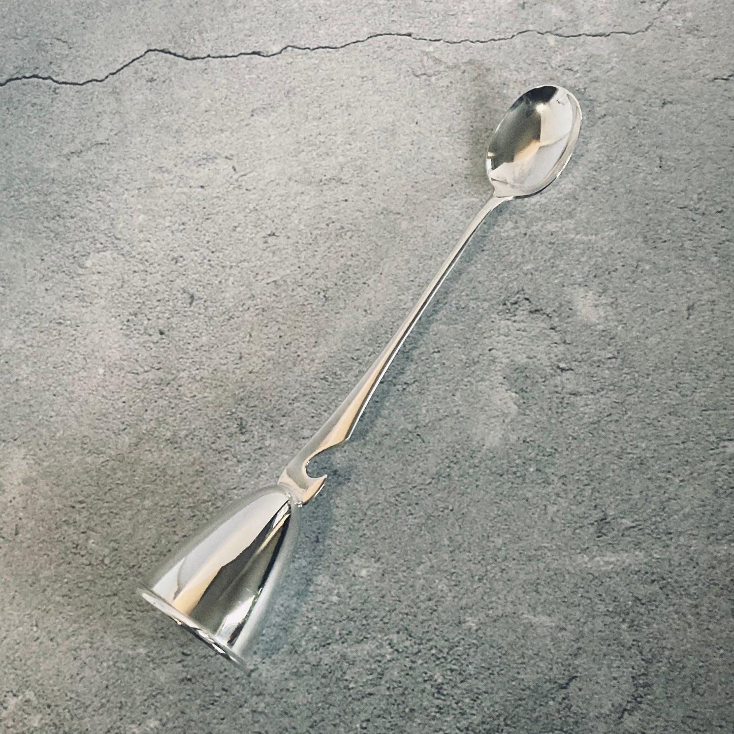 Vintage Silver Spirit Measure Cocktail Spoon