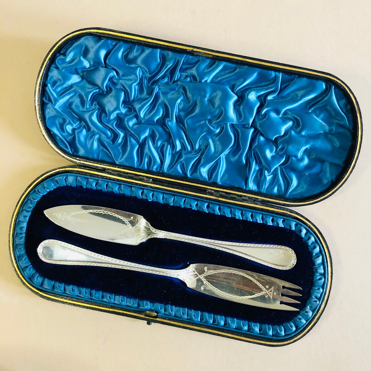 Antique Silver Fish / Shellfish Cutlery Set | Perfect Wedding Gift