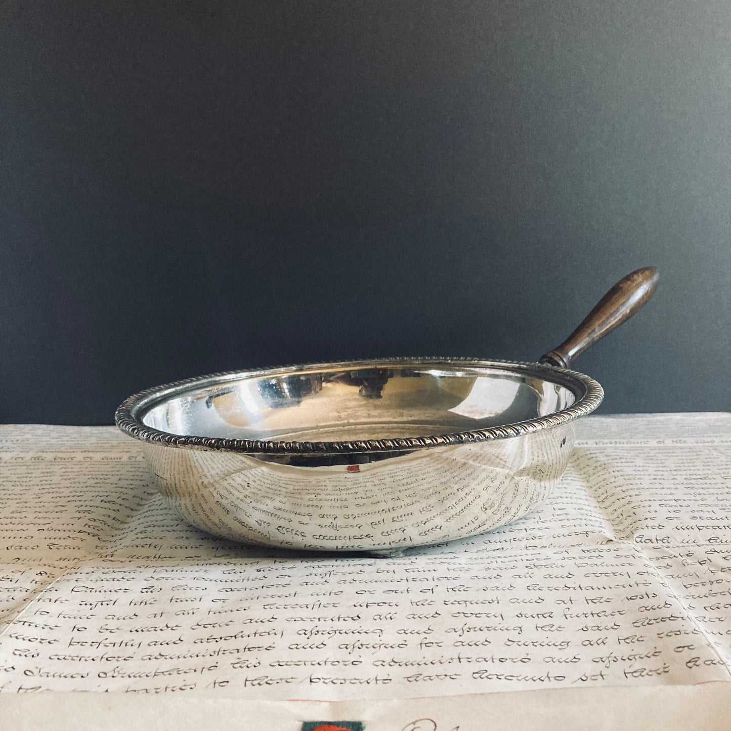 English Silver Plate Warming Dish | Chafing Pan