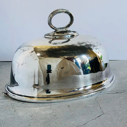 Antique Silver Cloche Victorian Food Cover Vegetable Cloche
