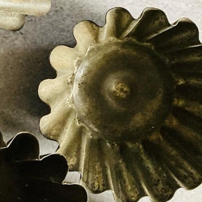 Antique Zinc Moulds Tarts French Pastry Tins