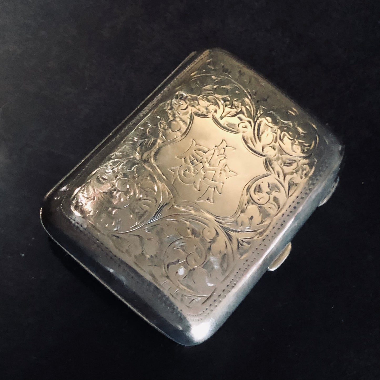 The Mixologist Shelby - Victorian Antique Silver Card Case