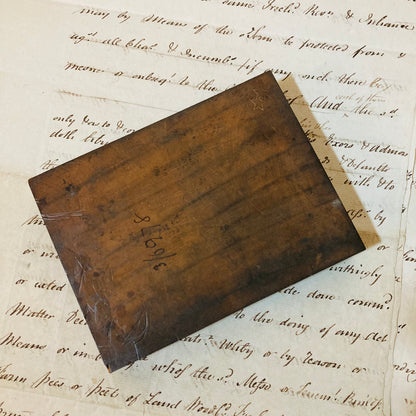 Antique Etched Steel Printing Plate