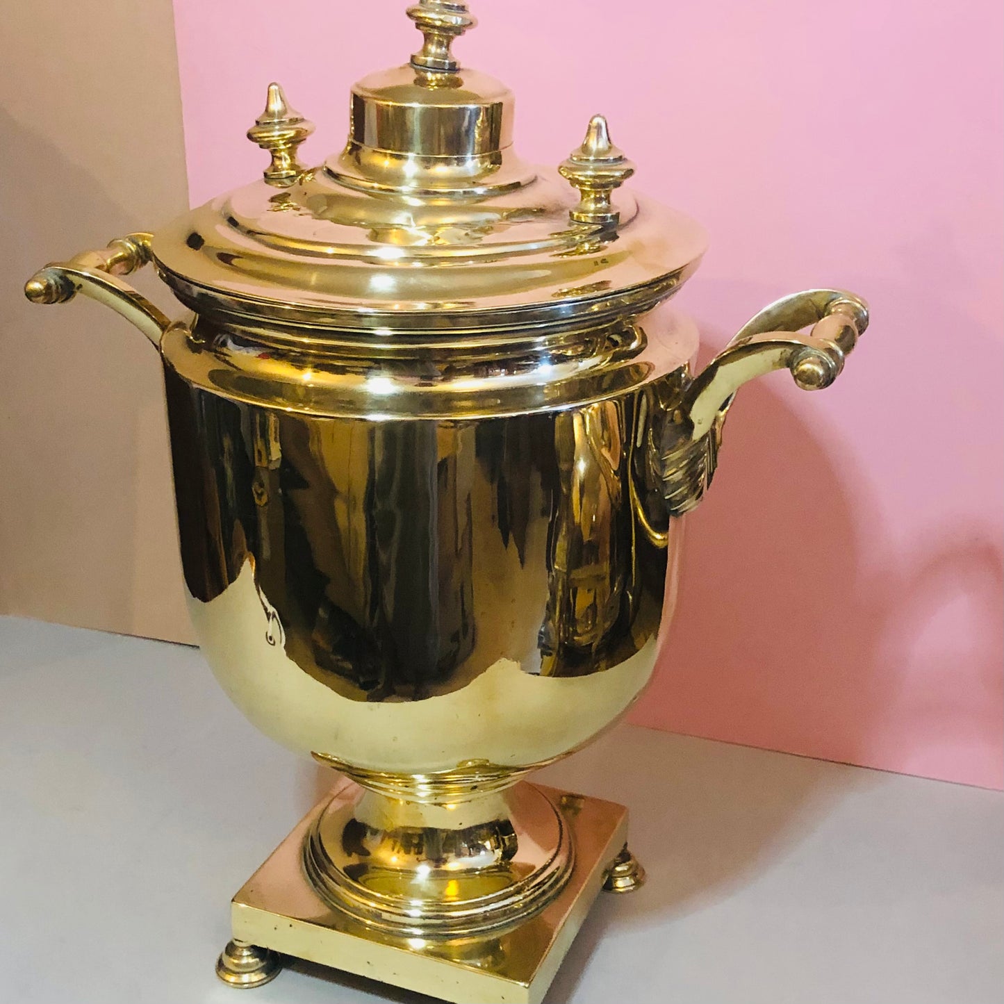 Earl  Madison  - Large Antique Brass Samovar