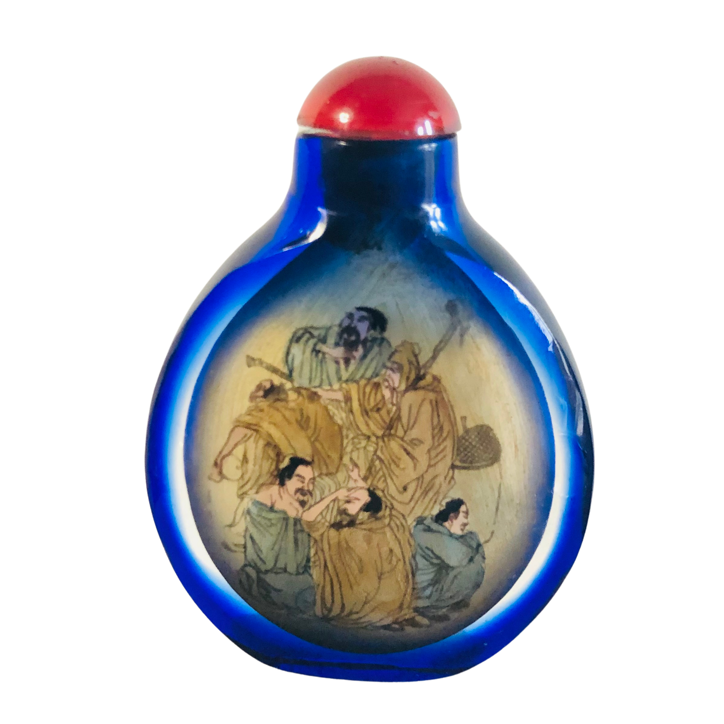The Artist Carmen - Antique  Blue Japanese Snuff Bottle