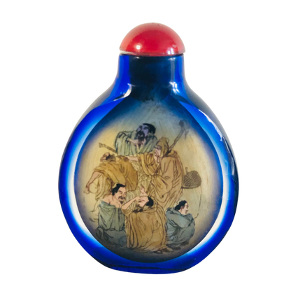 The Artist Carmen - Antique  Blue Japanese Snuff Bottle
