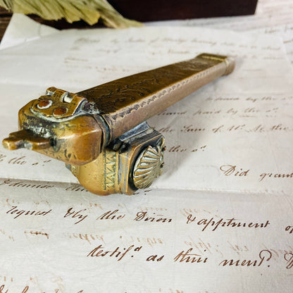 The Director Amanda - Antique Persian Qalamdan, Inkwell & Pen Case
