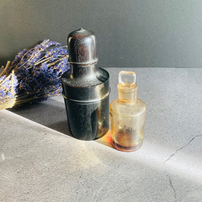 Antique Travel Scent Bottle and Case