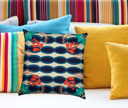 The Sommelier Jude - Cotton Printed Cushion in Tribal Print