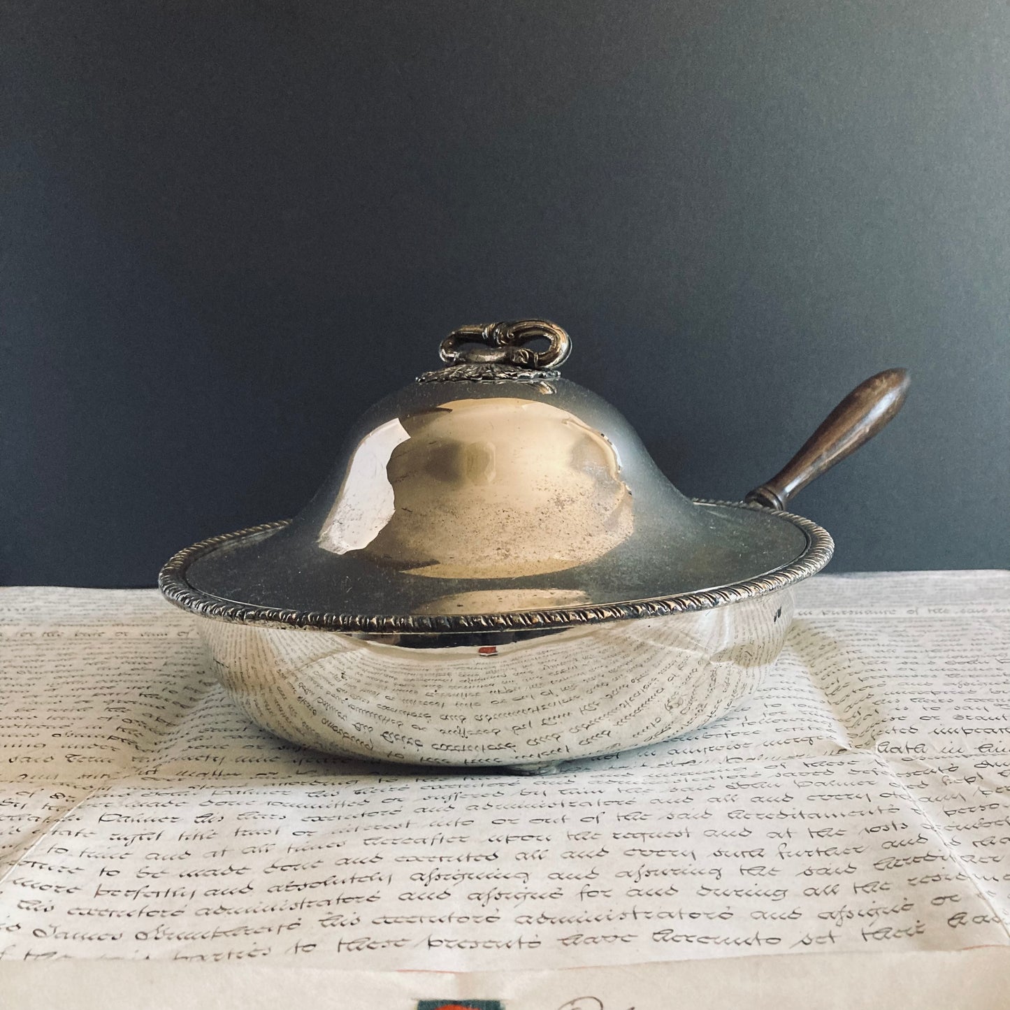 English Silver Plate Warming Dish | Chafing Pan