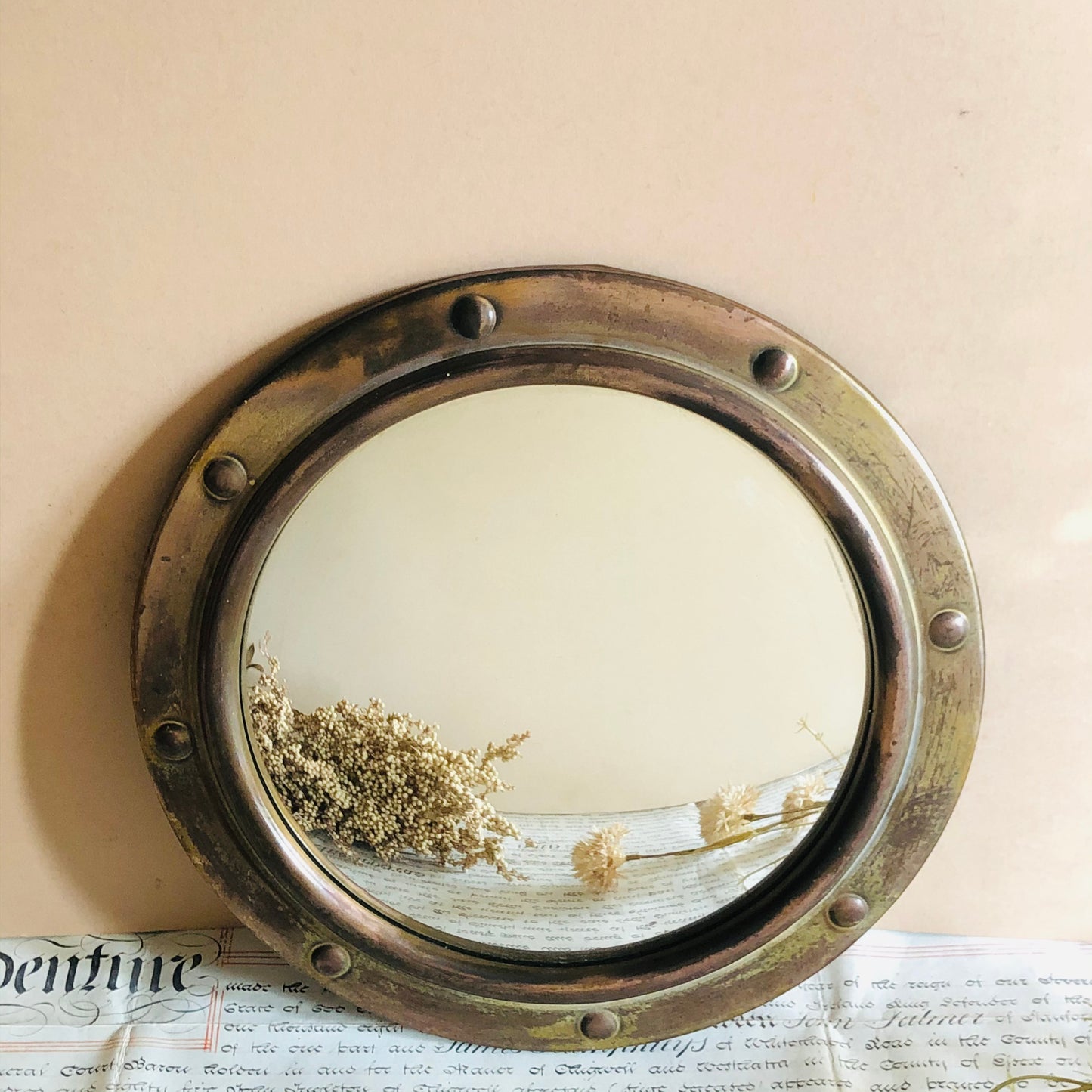 The Skater Beccy - Vintage Porthole Mirror