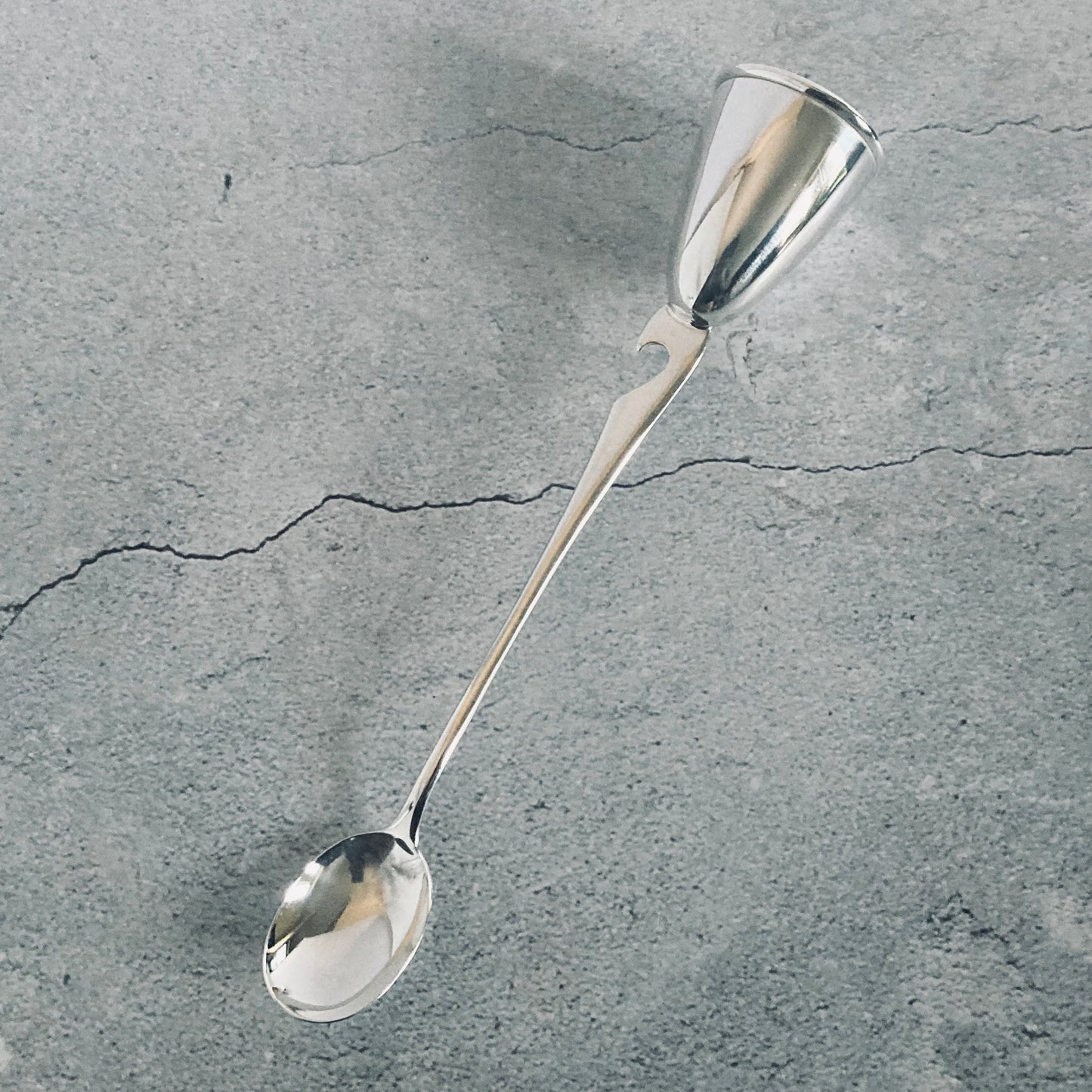 Vintage Silver Spirit Measure Cocktail Spoon