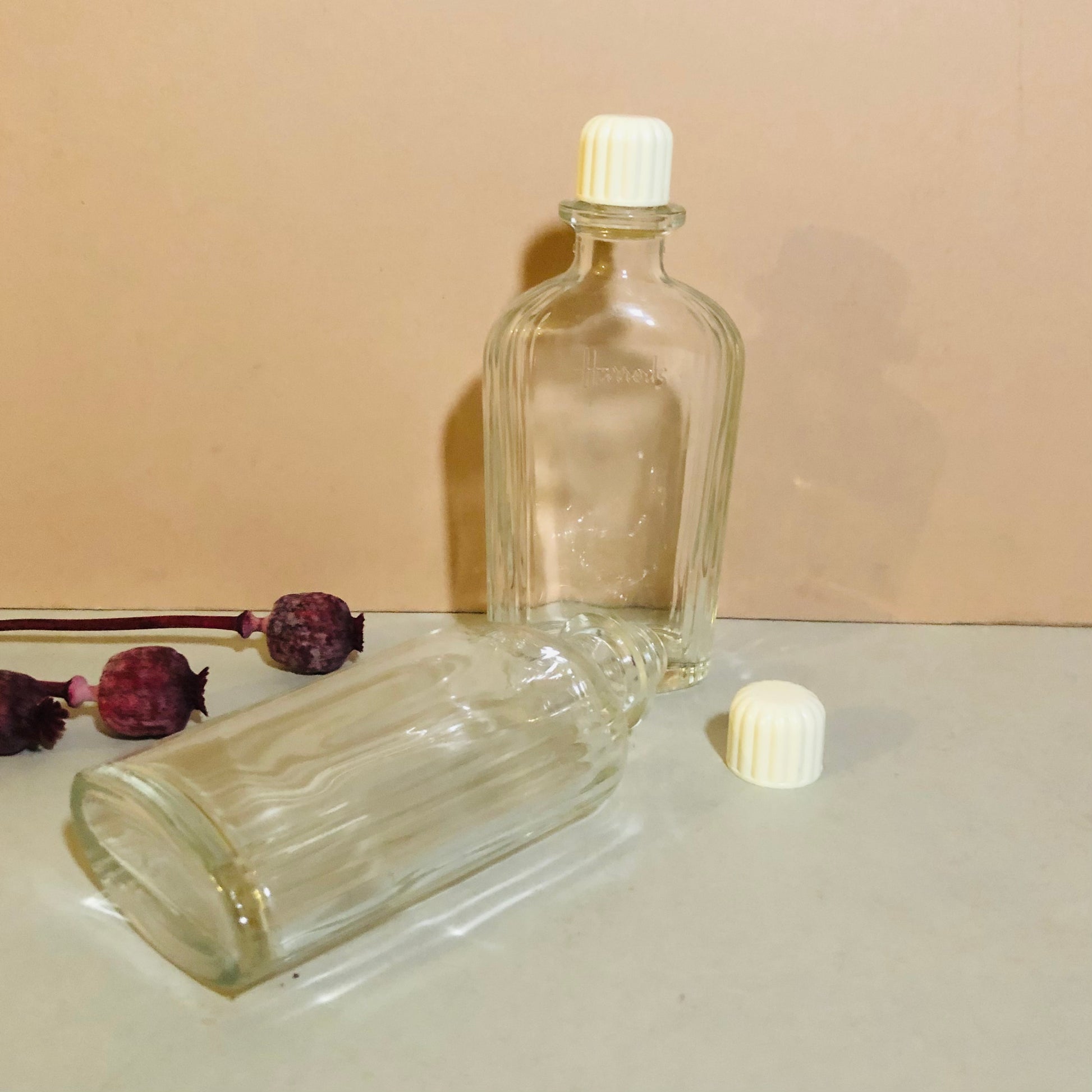 Vintage Harrods Glass Refill Bottle