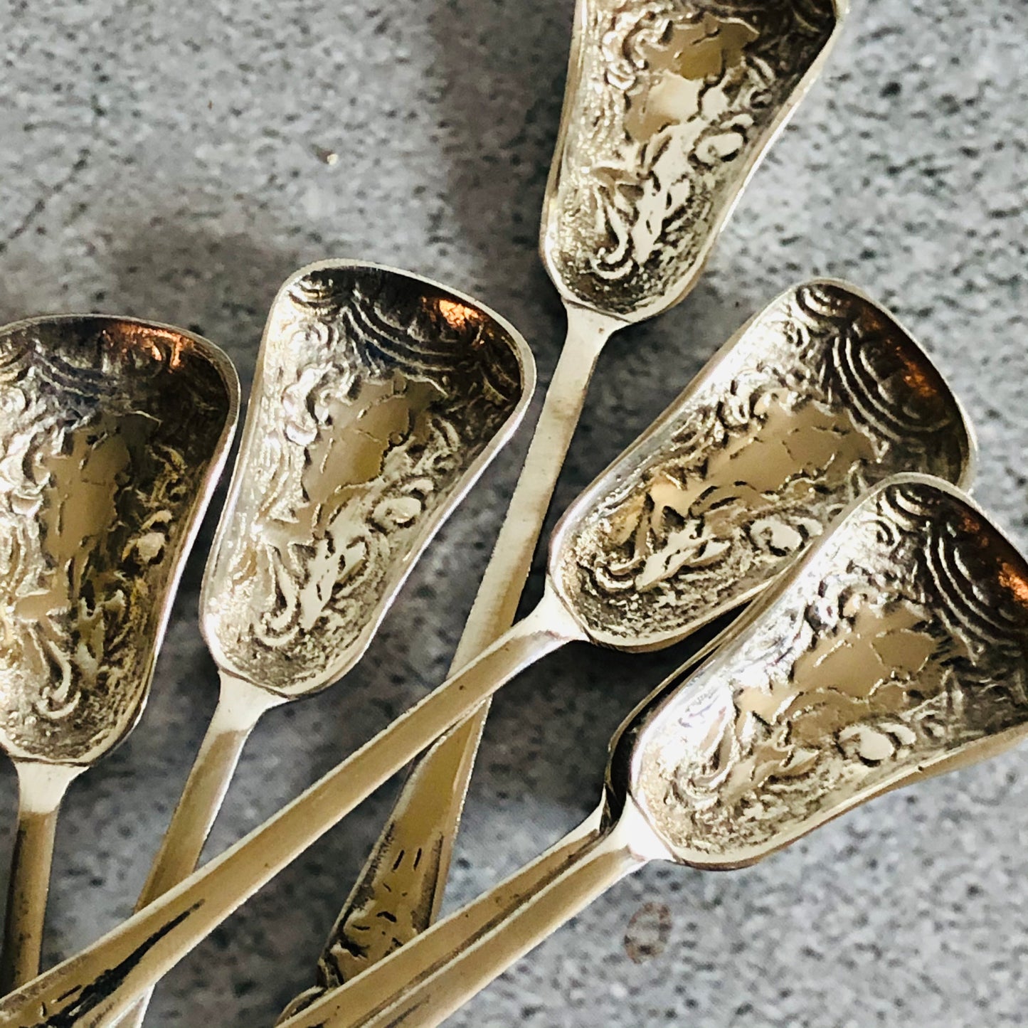 Silver Ice Cream Spoons Norwegian silver 830