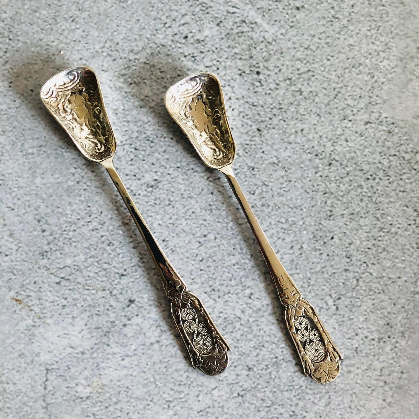 Silver Ice Cream Spoons Norwegian silver 830