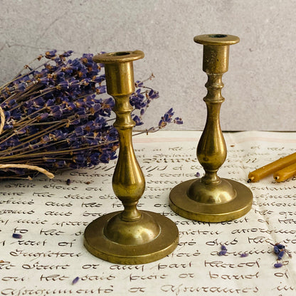 Vintage Brass Miniature Candlesticks