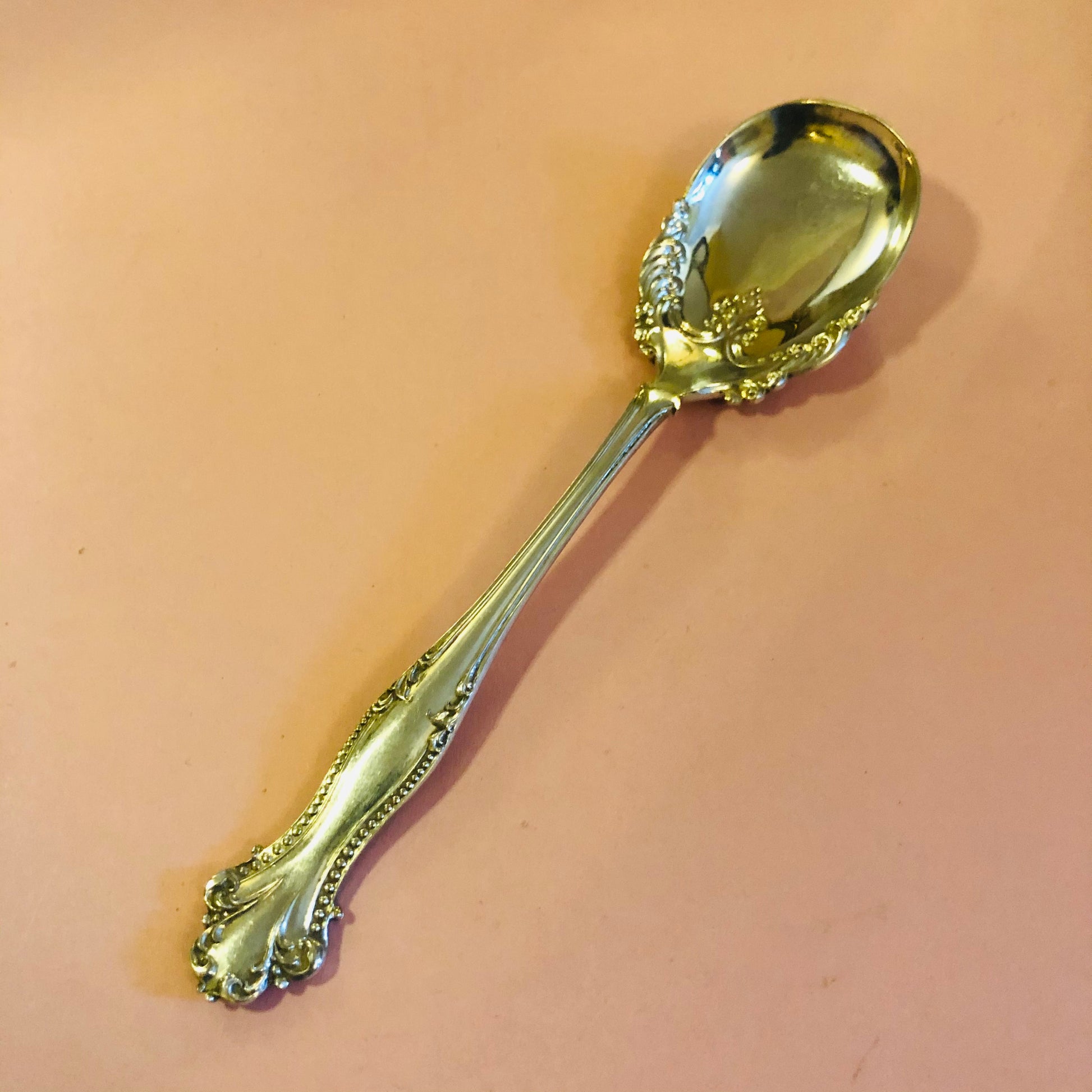 Antique Embossed Dessert Spoon