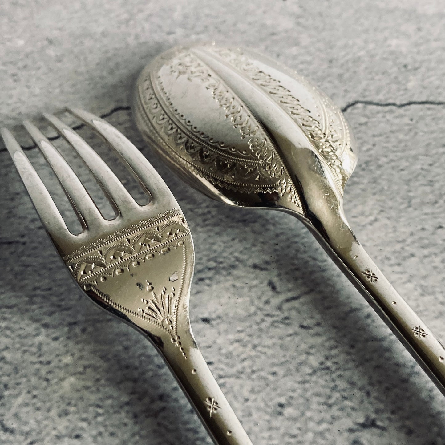 The Headhunter Estelle -  Antique Spoon & Fork Set