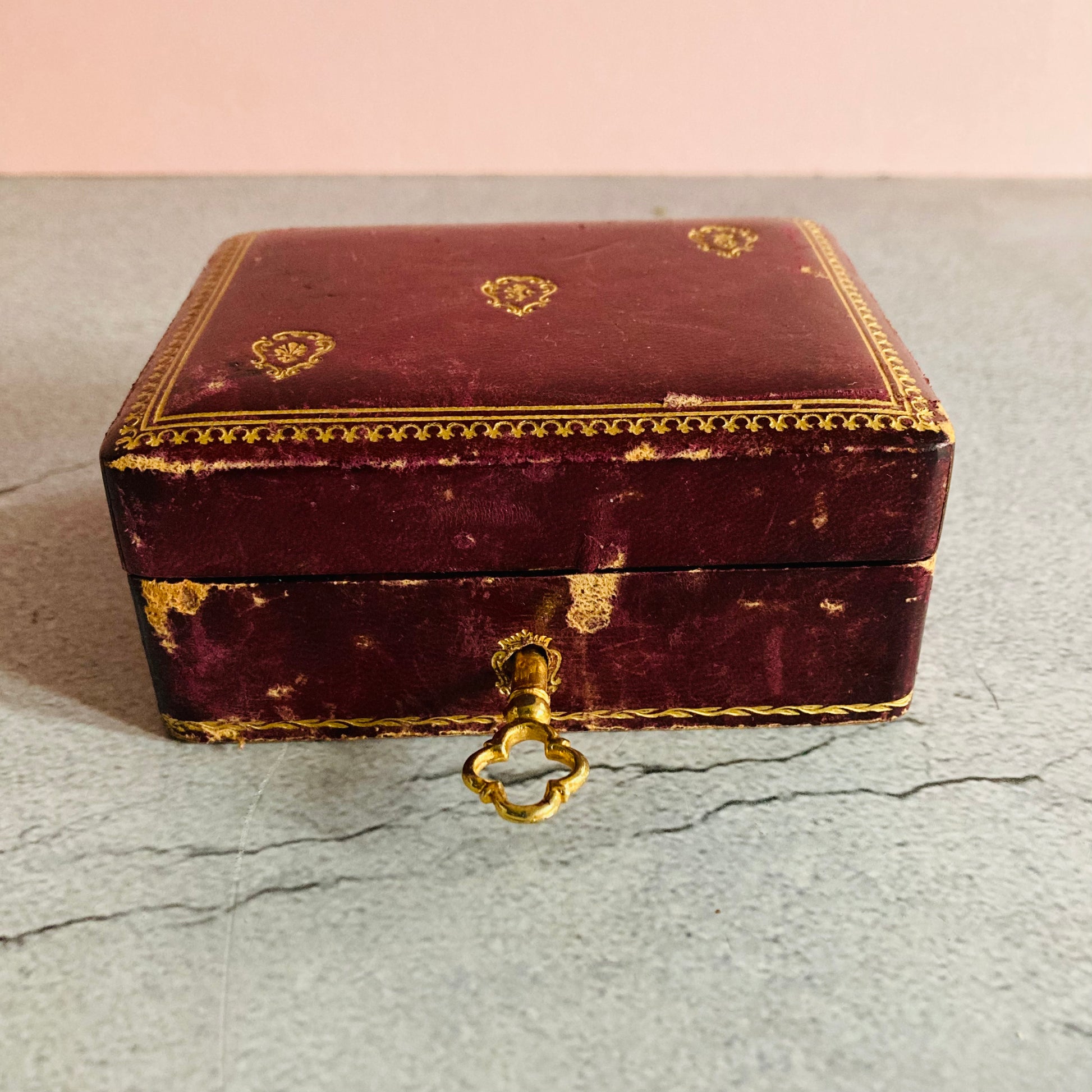Antique Leather Florentine Box 