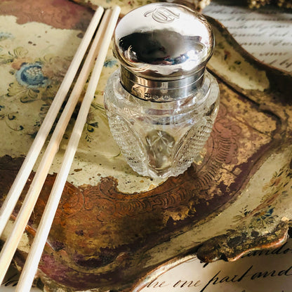 Antique Silver Topped Scent Bottle | Vanity Bottle Birmingham 1886